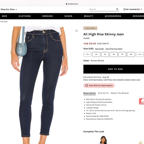 Frame Denim Denim - Frame Denim Ali High Rise Skinny